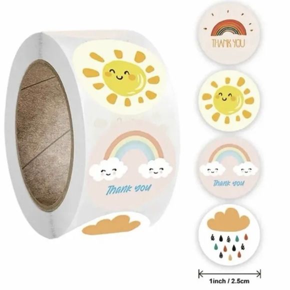  Thank You Sticker 1" For Envelope Package Seals Labels​| PACKAGING SUPPLIES - Picture 4 of 4